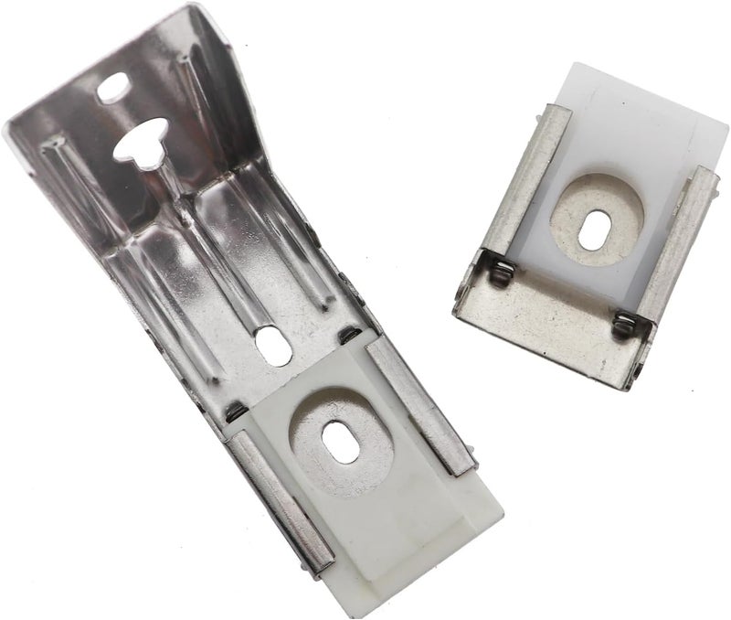 Caishun 2 Sets 2.8x1.2inch Silver Metal Vertical Blind Mounting Bracket Replacement Mounting Hardware for Interior and Exterior Zebra Roller Blinds and Soft Screen Shades - Image 3